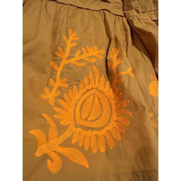 Anthropologie Midi Dress - Mustard & Orange Size XSP - Picture 3 of 6